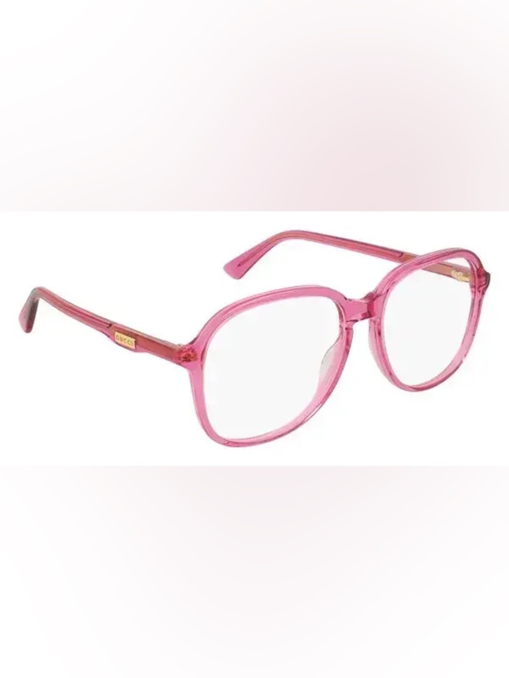 GUCCI Oversized Acetate Dark Pink 55mm Eyeglasses